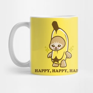 Happy, Happy, Happy Banana Cat - Cute Cartoon Mug